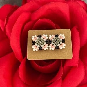 Huichol Beaded Square Stud Earrings